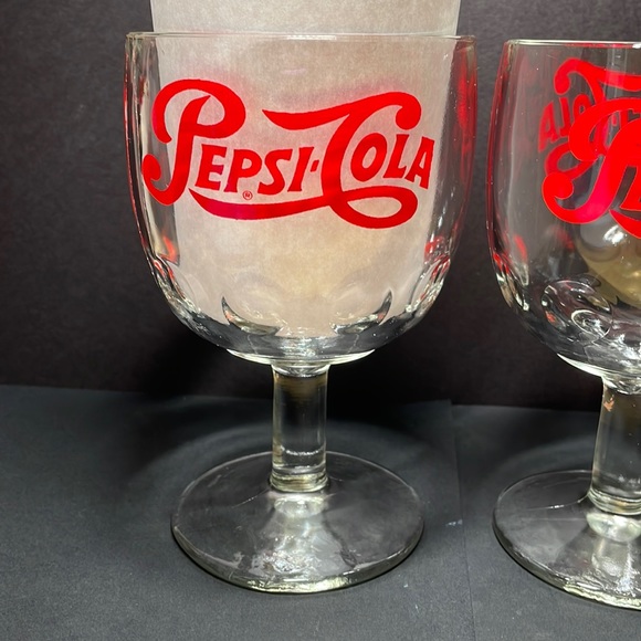 Vintage Pepsi-Cola Goblets - Picture 2 of 14